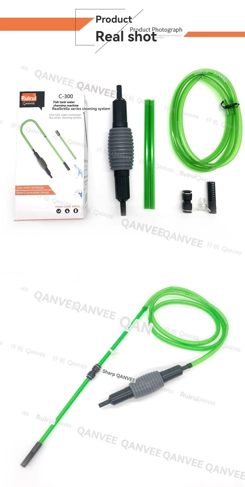 Qanvee Qianrui Fish Tank Water Change Cleaning Suction Water Change Manual Water Pumping Sand Washing Suction Pipe Small Siphon