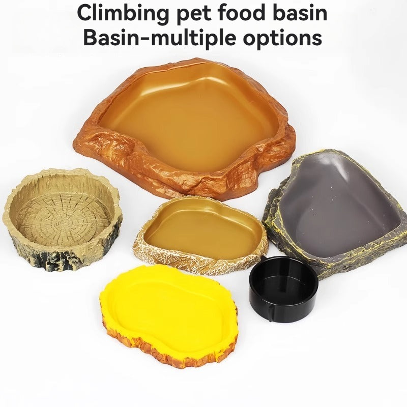 Climbing Pet Feeding Pot Land Turtle Water Pot Climbing Pet Feeding Plate Lizard Horned Frog Shougong Feeding Box Pet Drinking Plate